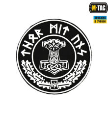 M-TAC НАШИВКА THOR MIT UNS ПВХ ЧЕРНО-БЕЛАЯ