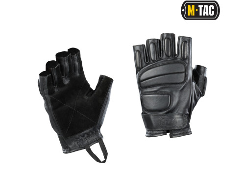 M-TAC ПЕРЧАТКИ БЕСПАЛЫЕ КОЖАНЫЕ ASSAULT TACTICAL MK.1 BLACK