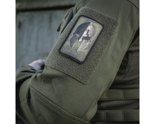 M-TAC НАШИВКА SPARTAN HELMET RANGER GREEN/BLACK