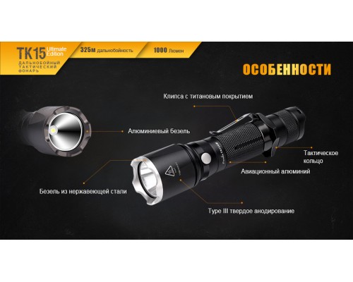 Фонарь ручной Fenix TK15UE2016