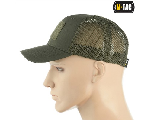 M-TAC БЕЙСБОЛКА С ЛИПУЧКОЙ И СЕТКОЙ FLEX РИП-СТОП ARMY OLIVE