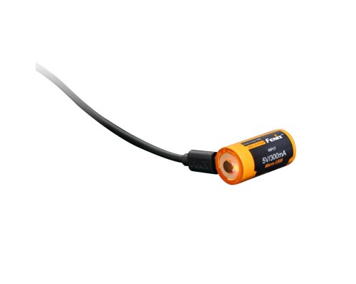 Аккумулятор 16340 Fenix 700 UP mAh Li-ion micro usb зарядка