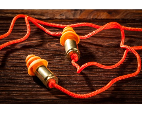 Беруши из 9ММ гильз в контейнере для переноски из гильзы 12К