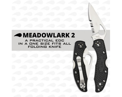 Складной нож Spyderco Byrd Meadowlark2 Combo Edge Folder