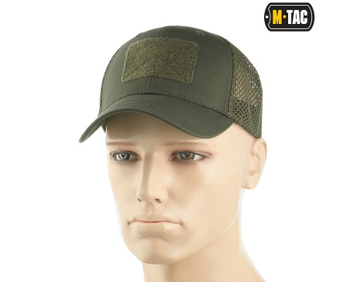 M-TAC БЕЙСБОЛКА С ЛИПУЧКОЙ И СЕТКОЙ FLEX РИП-СТОП ARMY OLIVE