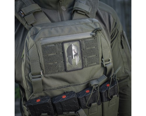 M-TAC НАШИВКА SPARTAN HELMET RANGER GREEN/BLACK