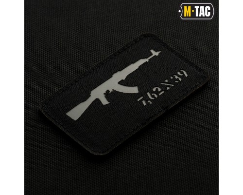 M-TAC НАШИВКА AKM 7,62Х39 LASER CUT BLACKGREY