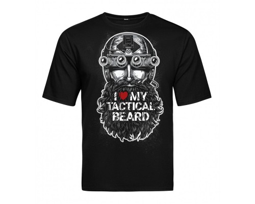 Футболка V-TAC - Tactical Beard Black