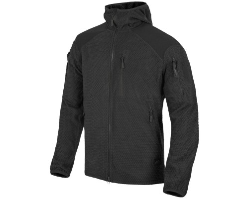 КОФТА ALPHA HOODIE JACKET - GRID FLEECE BLACK