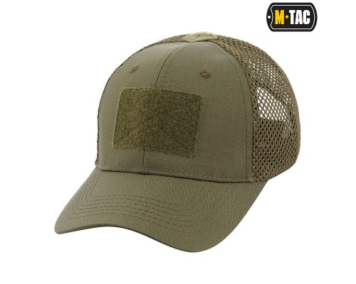 M-TAC БЕЙСБОЛКА С ЛИПУЧКОЙ И СЕТКОЙ FLEX РИП-СТОП DARK OLIVE