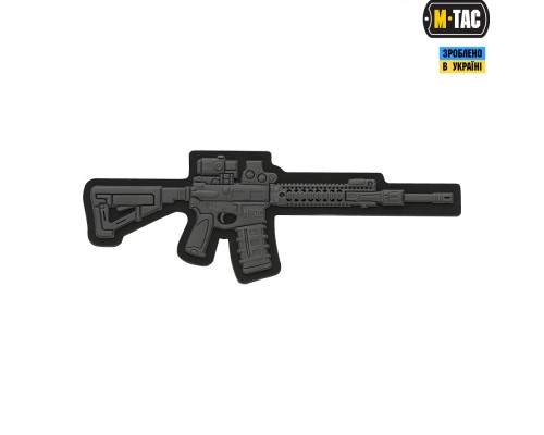 M-TAC НАШИВКА AR-15 3D ПВХ ТЕМНО-СЕРАЯ