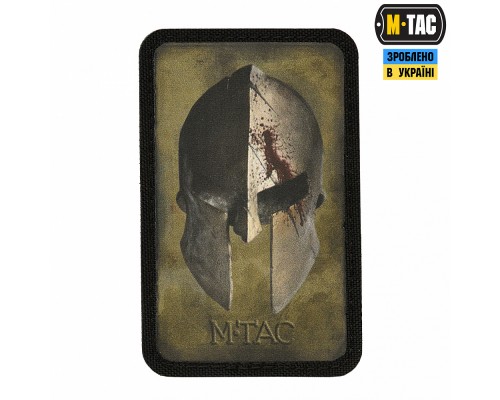 M-TAC НАШИВКА SPARTAN HELMET RANGER GREEN/BLACK