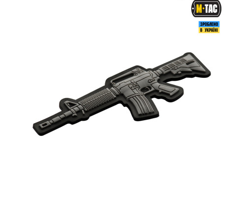 M-TAC НАШИВКА M4A1 3D ПВХ СЕРАЯ