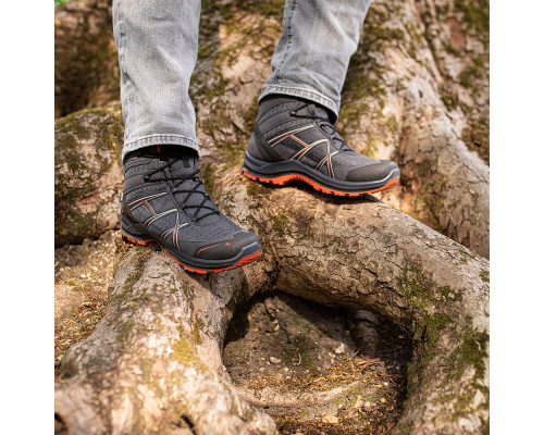 Полуботинки HAIX Black Eagle Adventure 2.2 GTX Mid Graphite-Orange