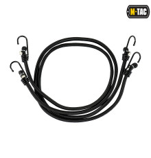M-TAC ШНУР ЭЛАСТИЧНЫЙ С ЗАЦЕПАМИ ЧЕРНЫЙ (2ШТ)