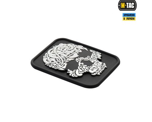M-TAC НАШИВКА VIKING SKULL ПВХ ЧЕРНЫЙБЕЛЫЙ