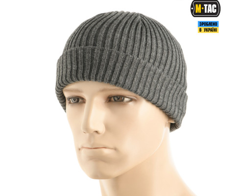 M-TAC ШАПКА ВЯЗАНАЯ 100% АКРИЛ GREY