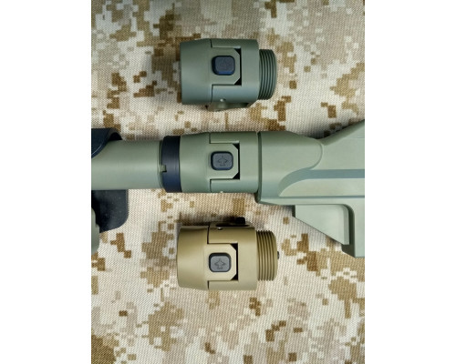 Складной адаптер приклада для винтовочных лож CRC 9U038 Cerakote Coated Coyote Tan, Armor Black, Forest Green