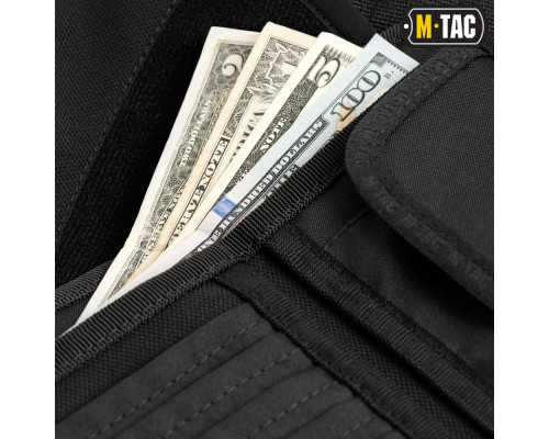 M-TAC КОШЕЛЕК С ЛИПУЧКОЙ ELITE LARGE BLACK