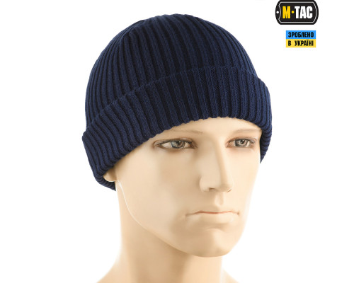 M-TAC ШАПКА ВЯЗАНАЯ 100% АКРИЛ DARK NAVY BLUE
