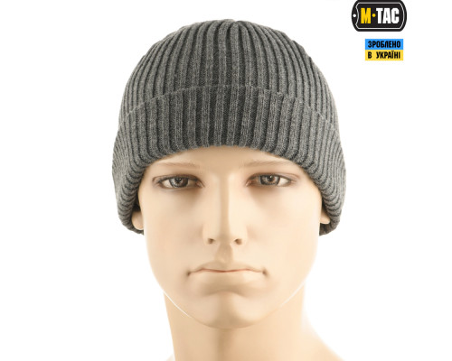 M-TAC ШАПКА ВЯЗАНАЯ 100% АКРИЛ GREY