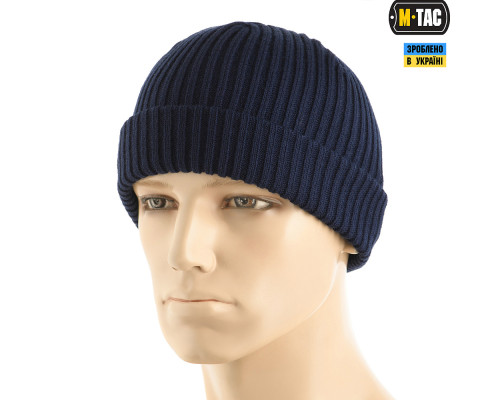 M-TAC ШАПКА ВЯЗАНАЯ 100% АКРИЛ DARK NAVY BLUE