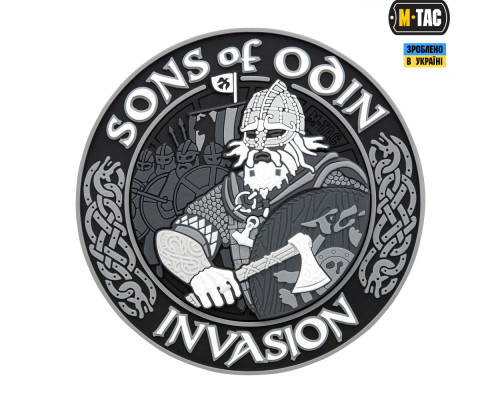 M-TAC НАШИВКА SONS OF ODIN 3D ПВХ ЧЕРНЫЙСЕРЫЙ