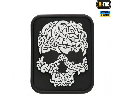 M-TAC НАШИВКА VIKING SKULL ПВХ ЧЕРНЫЙБЕЛЫЙ