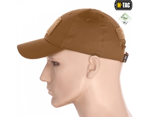 M-TAC БЕЙСБОЛКА С ЛИПУЧКОЙ FLEX РИП-СТОП COYOTE BROWN