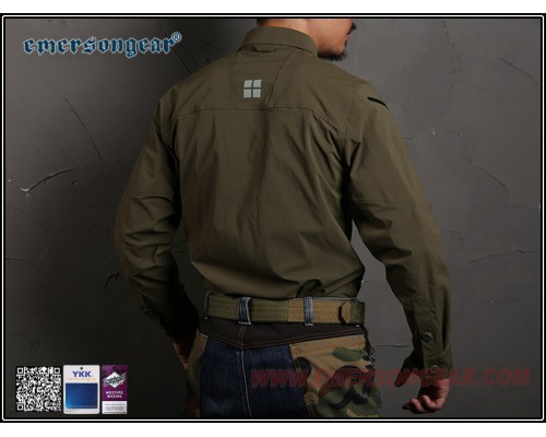 Тактическая рубашка Emersongear Blue Lable ZIP Triple Tech Tac-Shirt Ranger Green