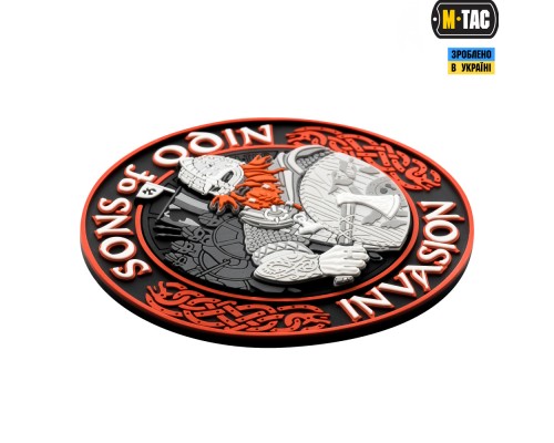 M-TAC НАШИВКА SONS OF ODIN 3D ПВХ ЧЕРНЫЙКРАСНЫЙ