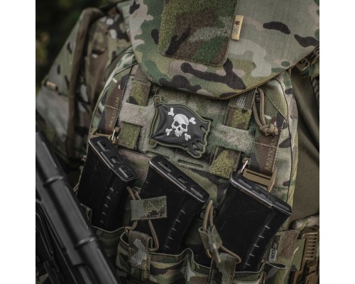 M-TAC НАШИВКА ВЕСЕЛИЙ РОДЖЕР PVC OLIVE/BLACK