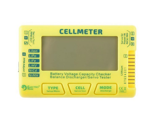 Тестер Electro River Universal Battery Tester yellow