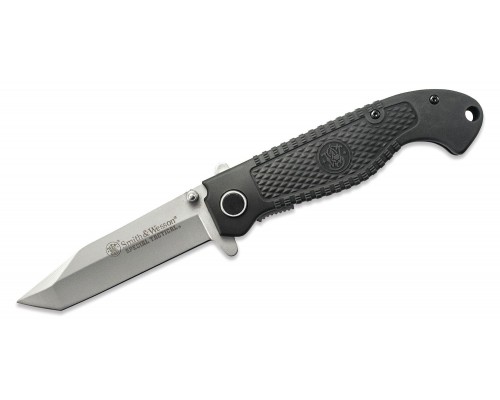 Нож складной Smith & Wesson CKTAC Special Tactical Flipper Knife 3.5" Plain Tanto Blade