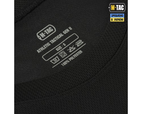 M-TAC ФУТБОЛКА ПОТООТВОДЯЩАЯ ATHLETIC TACTICAL GEN.2 BLACK