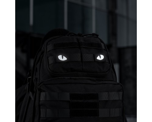 M-TAC НАШИВКА TIGER EYES LASER CUT (ПАРА) REFLECTIVE BLACK