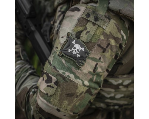 M-TAC НАШИВКА ВЕСЕЛИЙ РОДЖЕР PVC OLIVE/BLACK