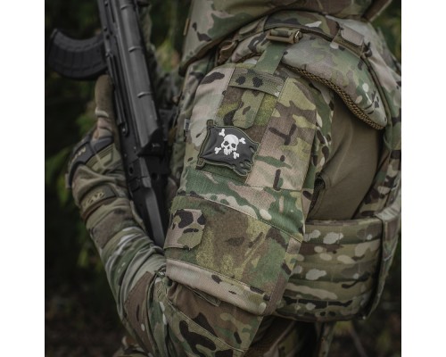 M-TAC НАШИВКА ВЕСЕЛИЙ РОДЖЕР PVC OLIVE/BLACK