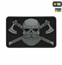 M-TAC НАШИВКА BEARDED SKULL 3D ПВХ BLACKGREY