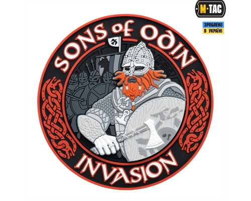 M-TAC НАШИВКА SONS OF ODIN 3D ПВХ ЧЕРНЫЙКРАСНЫЙ