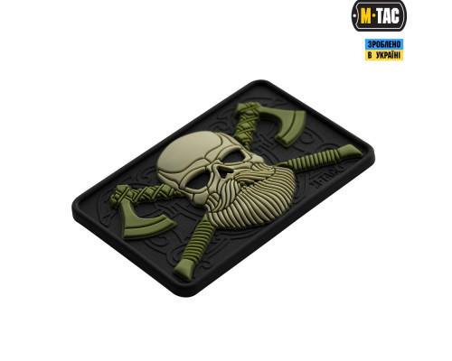 M-TAC НАШИВКА BEARDED SKULL 3D ПВХ BLACKOLIVE