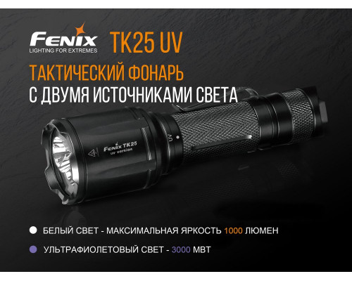Фонарь ручной Fenix TK25 UV Cree XP-G2