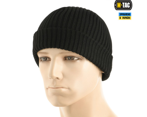 M-TAC ШАПКА ВЯЗАНАЯ 100% АКРИЛ BLACK