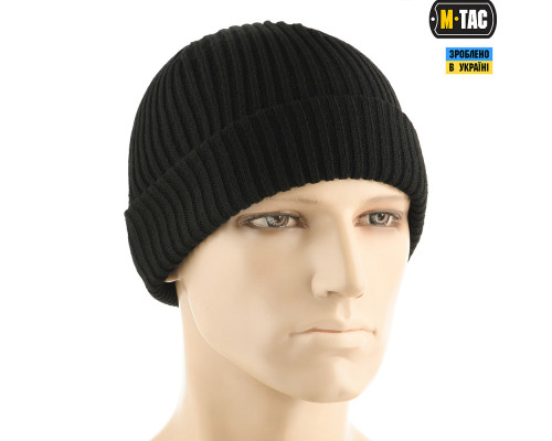 M-TAC ШАПКА ВЯЗАНАЯ 100% АКРИЛ BLACK