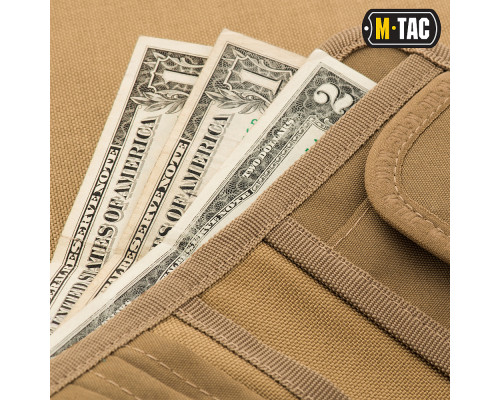 M-TAC КОШЕЛЕК С ЛИПУЧКОЙ ELITE LARGE COYOTE