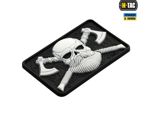 M-TAC НАШИВКА BEARDED SKULL 3D ПВХ BLACKWHITE