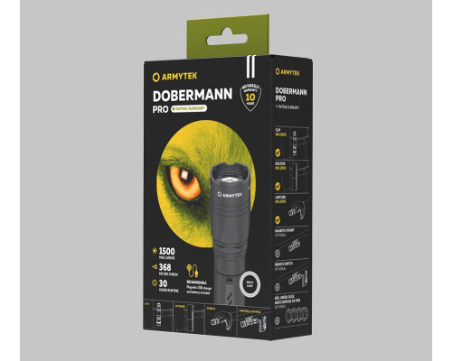 Фонарь Armytek Dobermann Pro Magnet USB Warm Light