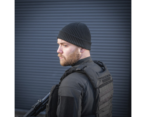 M-TAC ШАПКА ВЯЗАНАЯ 100% АКРИЛ BLACK
