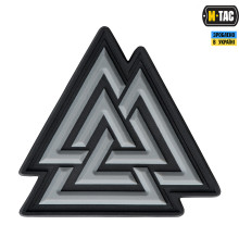 M-TAC НАШИВКА ВАЛЬКНУТ PVC BLACK/GREY