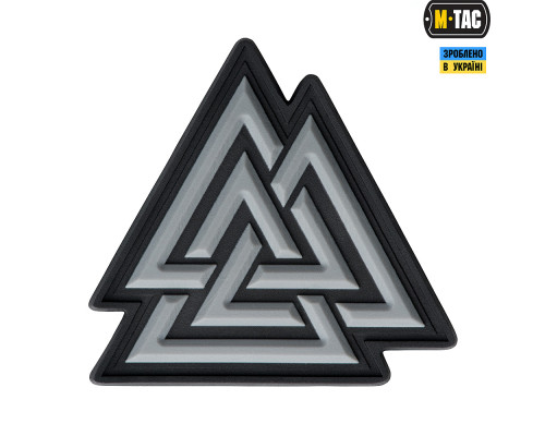 M-TAC НАШИВКА ВАЛЬКНУТ PVC BLACK/GREY